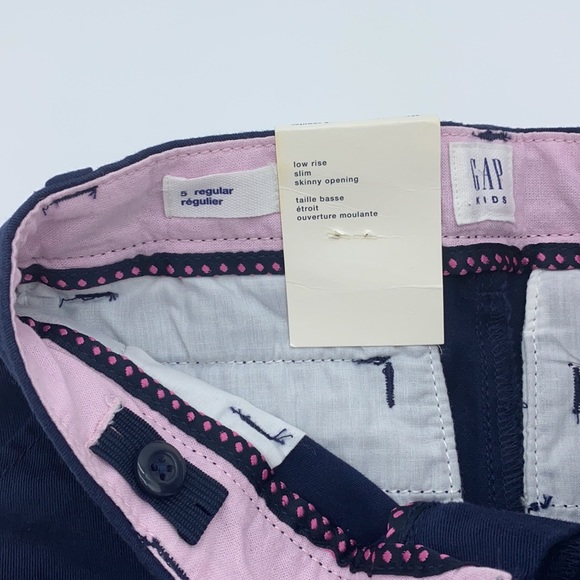 NWT GapKids Navy Skinny Chino Pants - Picture 5 of 8